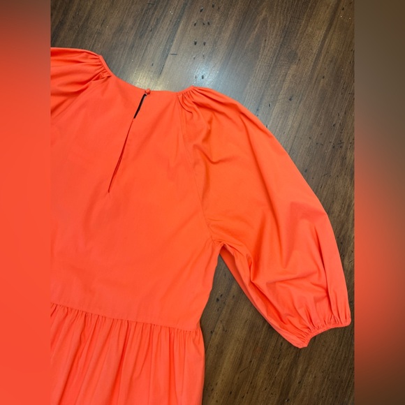 Cinq A Sept Lynn Dress Size 14 Coral Mini Layered Bow Easter Spring Ruffle NWT - Picture 6 of 16